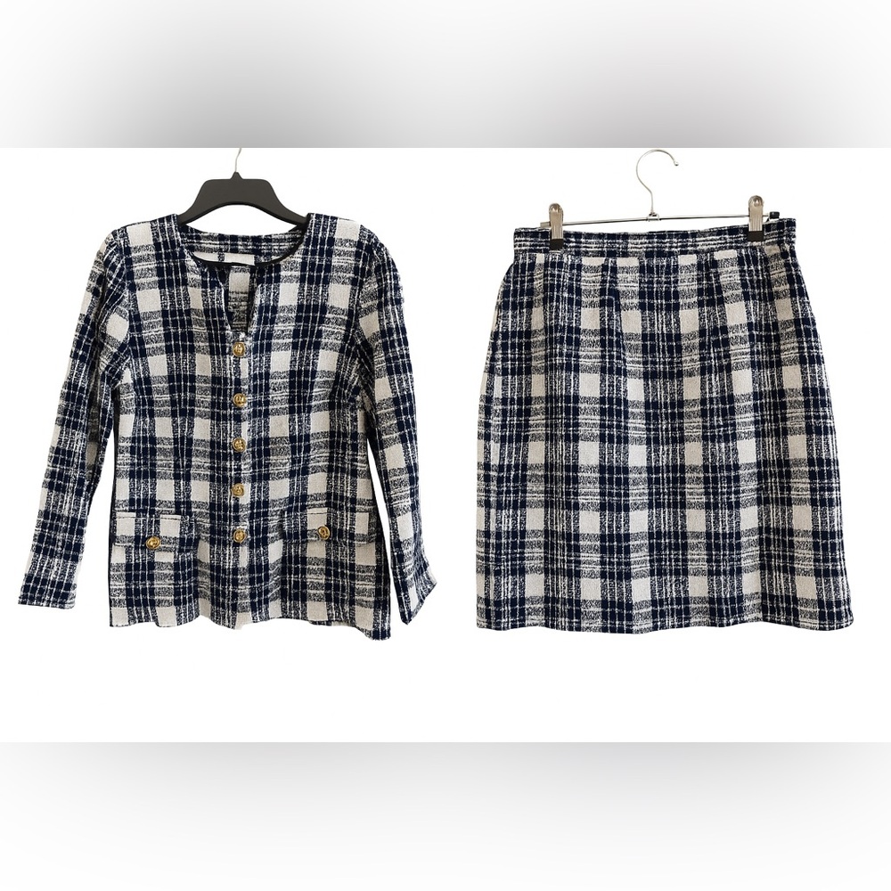 Breaking Loose Vintage Tweed Jacket & Skirt Set | USA Made | Size 11/12